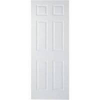 Wickes Lincoln White Grained Moulded Fully Finished 6 Panel Internal Door - 1981 x 762mm