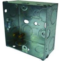Wickes 1 Gang Flush Steel Knockout Box - 35mm - Pack of 6