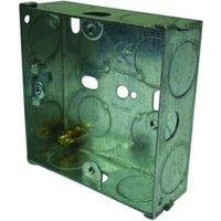 Wickes 1 Gang Flush Steel Knockout Box - 25mm - Pack of 10