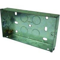 Wickes 2 Gang Flush Steel Knockout Box - 25mm - Pack of 10