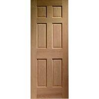 Wickes Colonial External 6 Panel Oak Door - 2032 x 813mm
