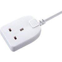 Masterplug 13A Single Socket Extension Lead with 10m Cable - White