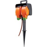 Masterplug 13A Weatherproof Garden Spike Lead - 15m