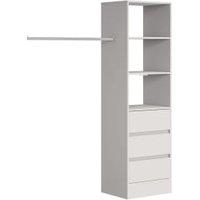Spacepro Wardrobe Storage Kit Tower Unit with 3 Drawers Cashmere - 600mm
