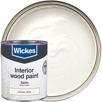 Wickes Quick Dry Satin Wood & Metal Paint - Victorian White - 750ml
