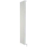 Henrad by Stelrad White Verona Slimline Single Panel Vertical Designer Radiator - 1800 x 640mm