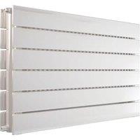 Henrad by Stelrad White Verona Plane Double Panel Horizontal Designer Radiator - 592 x 600mm