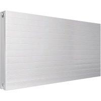 Henrad by Stelrad White Everest Single Panel Horizontal Designer Radiator - 500 x 600mm