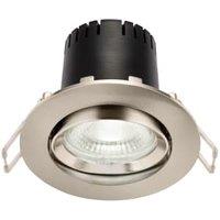 Saxby Integrated LED Adjustable Cool White Satin Nickel Downlight