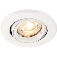 Saxby GU10 Matt White Fire Rated Cast Adjustable Downlight - 50W