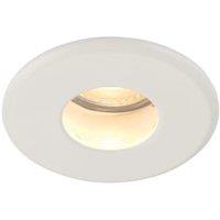 Saxby GU10 Matt White Fire Rated IP65 Cast Fixed Downlight - 50W