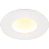 Saxby Orbital Plus Anti-Glare IP65 Warm White Matt White Downlight