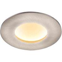 Saxby Orbital Plus Anti-Glare IP65 Satin Nickel Warm White Downlight