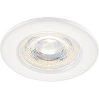 Saxby Integrated LED Fire Rated IP65 Fixed Matt White Downlight