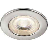 Saxby Integrated LED Fire Rated IP65 Fixed Satin Nickel Downlight