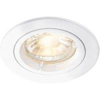 Saxby GU10 Matt White Cast Fixed Downlight - 50W
