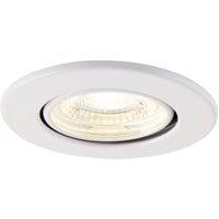 Saxby Integrated LED Fire Rated Adjustable Cool White Dimmable Downlight - Matt White