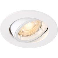 Saxby GU10 Matt White Cast Adjustable Downlight - 50W