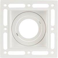 Saxby GU10 White Trimless Plaster In Square Downlight - 7W
