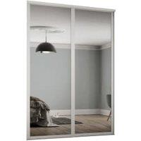 Spacepro Shaker 2 Wardrobe Door Kit White Framed - 2x1 Panel Mirror - 1449mm (W)