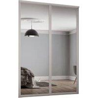 Spacepro Shaker 2 Wardrobe Door Kit Cashmere Framed - 2x1 Panel Mirror - 1449mm (W)