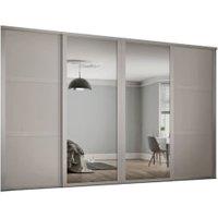 Spacepro Shaker 4 Wardrobe Door Kit Cashmere Framed - 2290mm (W)