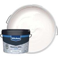 Wickes Textured Masonry Paint - Pure Brilliant White - 10L