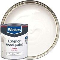 Wickes Exterior Gloss Paint - Pure Brilliant White - 750ml