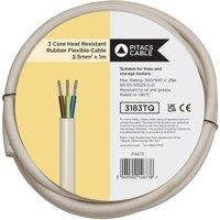 3 Core 3183TQ Cream Immersion Heat Resistant Flexible Cable - 2.5mm2 - 1m