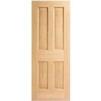 Wickes Cobham Oak 4 Panel FD30 Internal Fire Door - 1981 x 762mm