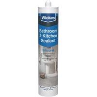 Wickes Clear Kitchen & Bathroom Silicone Sealant - 300ml