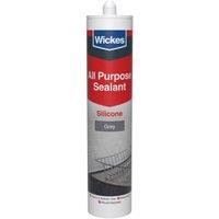 Wickes Grey All Purpose Silicone Sealant - 300ml