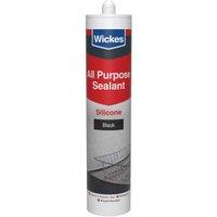 Wickes Black All Purpose Silicone Sealant - 300ml