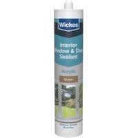 Wickes Brown Interior Window & Door Acrylic Sealant - 300ml