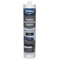 Wickes Flexible Roof & Gutter Black Sealant - 300ml