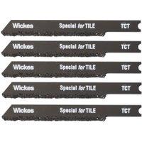 Wickes Universal Shank Tungsten Carbide Jigsaw Blade For Tile - Pack Of 5