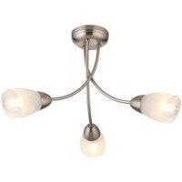 Wickes Monica Glass & Chrome Pendant Ceiling Light - E14