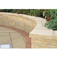 Marshalls Saxon Textured Buff Coping Stone - 600 x 136 x 50mm