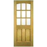Wickes Georgia External 2 Panel Glazed Oak Door - 1981 x 762mm