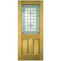 Wickes Avon External Glazed 2 Panel Oak Door - 2032 x 813mm