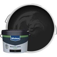 Wickes Smooth Masonry Paint - Black - 10L