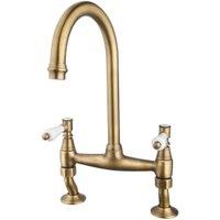 Wickes Zores Bridge Tap Hp/lp - Antique Brass