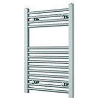 Kudox Chrome Straight Single Panel Vertical Towel Radiator - 750 x 500mm