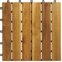 Wickes Acacia Garden Deck Tile - 24 x 300 x 300mm