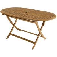 Charles Bentley FSC Acacia Wooden Oval Folding Garden Dining Table