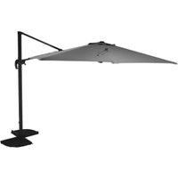 Charles Bentley 3.5m X-Large Round Cantilever Garden Parasol - Grey