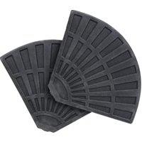 Charles Bentley 2 Piece 12kg Cement Filled Cantilever Garden Parasol Base