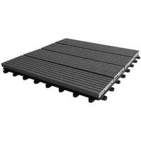 Eva-Tech Composite Grey Grooved Deck Tile - 300 x 300mm - Pack of 4