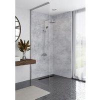 Wetwall Elite Caliza Post-Formed Finished Edge Single Shower Panel - 2420 x 1200 x 10mm