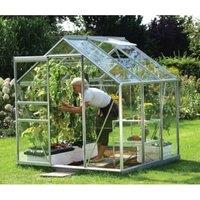 Vitavia Venus Toughened Glass Greenhouse with Steel Base - 6 x 6ft